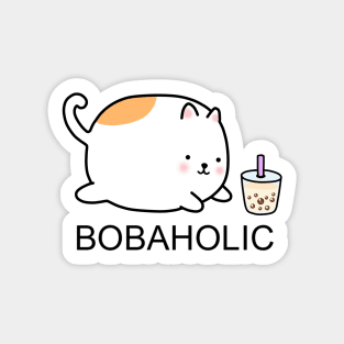 Chubby Bobaholic Cat! Sticker